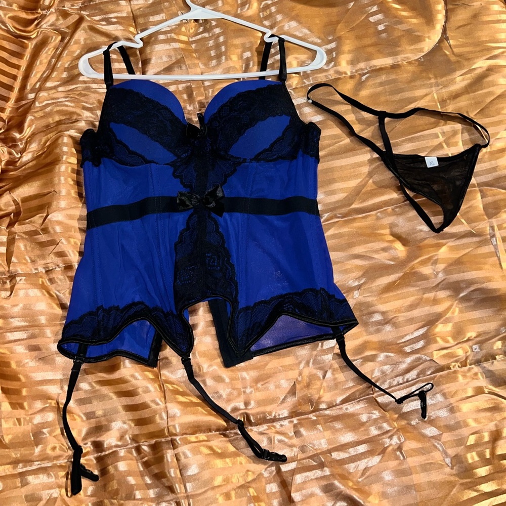 Blue corset